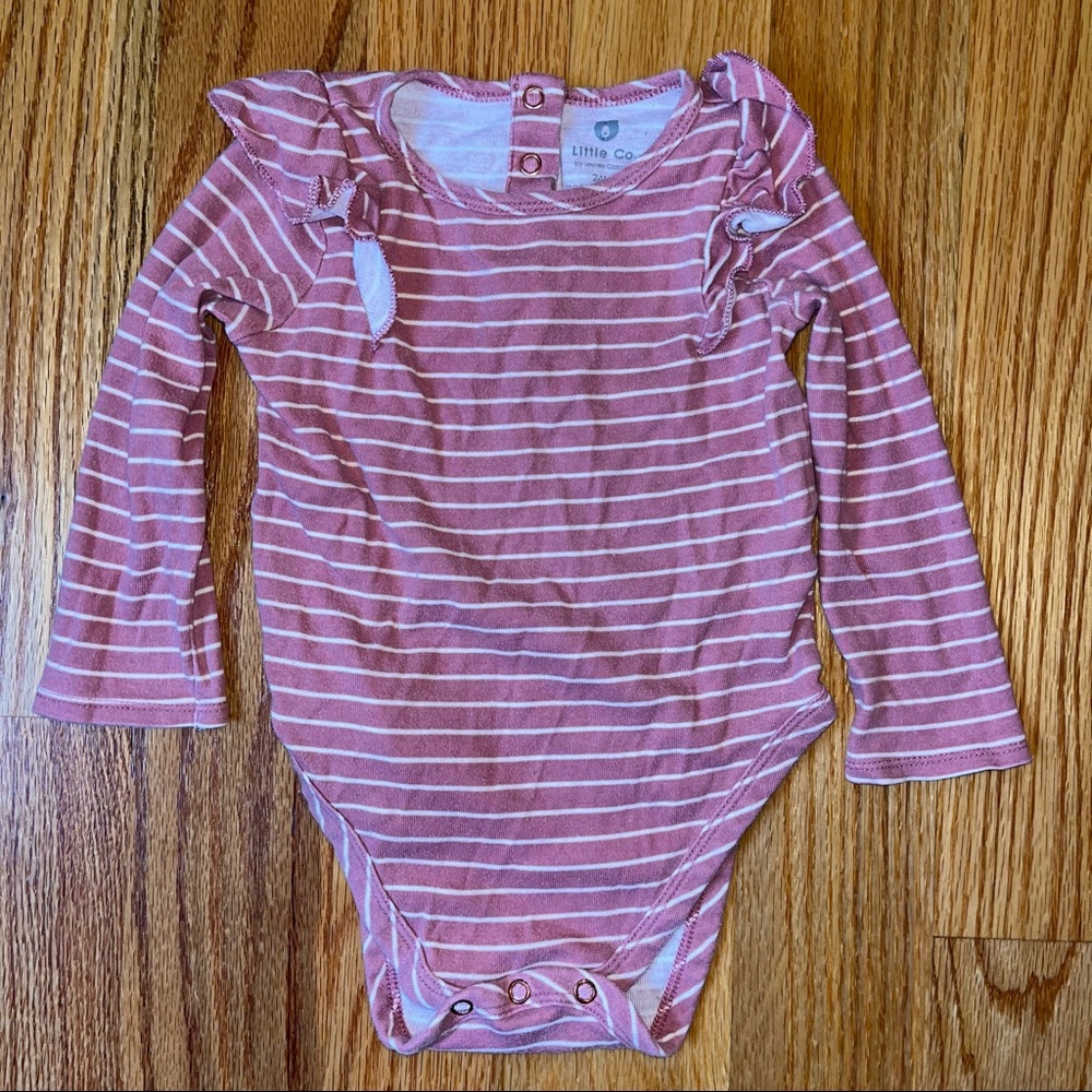 Little Co by Lauren Conrad ruffle striped onesie size 24 months